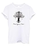 PAPER PLANE LONDON Once Upon a Time T-Shirt/Top Gr. L, weiß