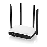 ZyXEL AC1200 Dual-Band Wireless MU-MIMO Gigabit Router. 802.11ac Wave 2-Technologie, breitere Abdeckung mit Vier Antennen [NBG6615]