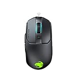 Roccat Kain 200 AIMO RGB Gaming Maus (16.000 Dpi Owl-Eye Sensor, Kabellos, Titan Click Technologie), schw