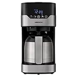 MEDION Kaffeemaschine mit Thermoskanne und Timer (Filtermaschine, 8-10 Tassen, 1,2 Liter, 900 Watt, 3 Stufen, Warmhaltefunktion, Timer Zeitschaltuhr, Antitropf, Display, MD18458)