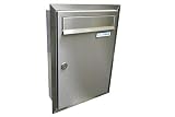 C-01 Edelstahl Unterputz Briefkasten mit Namensschild - LETTERBOX24