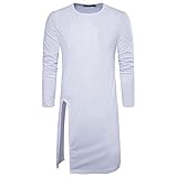 Streetwear Herren Lange Hip-Hop Rundhals Herren Langarm T-Shirts Persönlichkeit Split Frühling Und Herbst Casual Boutique Herren T-S