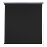 SAILUN® Thermorollo Verdunklung Klemmfix ohne Bohren mit Klemmträgern Fensterrollo für Wandmontage & Deckenmontage (90 x 160 cm, Anthrazit)