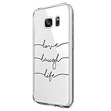 JEPER Kompatibel HandyHüllen Crystal Clear Ultra Dünn Flexibel Silikon Case Transparent Premium TPU Weiche SchutzHülle Slimcase Tasche, Samsung Galaxy S7, 6