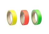 Gewebeband Neonfaben | 70 Mesh | Markierungsband | Panzertape | Panzerband | Gaffa Tape | 19mm x 25m, Farbe:Neongrü