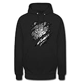 Spreadshirt Fetziger Wolf Unisex Hoodie, S, Schw