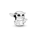 Pandora Star Wars Grogu Yoda Charm aus Sterling-Silber - kompatibel mit Pandora Moments Armbänder - 799253C01