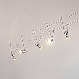 Lindby Seilsystem Leuchte 'Marno' (Modern) in Alu aus Metall u.a. für Wohnzimmer & Esszimmer (5 flammig, GU5.3 / MR16, inkl. Leuchtmittel) - Seilleuchte, Hängeleuchte, Deckenleuchte, Wohnzimmerlamp