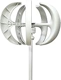8000W Windturbinengenerator, 5 Blätter 12V 24V Vertikalachsen-Windturbinengenerator-Kit für Haushybride Straßenlaterne Verwendung Ausrüstung für elektromagnetische Stromerzeug
