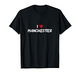 I Love Manchester England Herz United Kingdom UK Region T-S