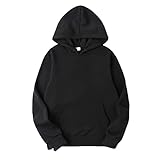 Pullover Herren Herbst Winter Klassisch Mode Einfarbig Lose Mit Taschen Herren Hoodie Urban Plus Samtverdickung Mit Kapuze Männer Langarm Unisex Warm All-Match Herren Jack