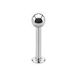 eeddoo Piercing Labret Madonna Monroe Silber Titan Stärke: 1,0 mm Länge: 11
