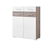 Stella Trading Funny Sideboard, Holz, weiß, (B/H/T) 84 x 104 x 40
