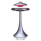 FGVDJ Wireless Magnetic Levitating-Lautsprecher, magnetische UFO-LED-Lampe, Bluetooth-Lautsprecher, mit 5W-Stereo-Sound-Wireless-Ladung 360 ° Rotation, Grau, für Z