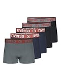 riverso Herren Boxershorts RIVHarry 5er Pack Basic Boxer Retro Trunks Organic Cotton Bio 95% Baumwolle, Größe:XL, Farbe:Farbmix (R3)