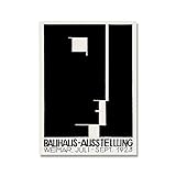 Abstrakte Bauhaus-Ausstellungsposter und gedruckte Wandkunstbilder Moderne einfache rahmenlose Leinwandbilder A3 60x90
