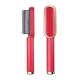 YIXIN2013SHOP Kamm Professionelles Haarglätter Pinsel Keramik Haar-Lockenwickler und Gleisheißkamm Heißkamm Haar Eisen-Styling-Tool Haarbürste (Color : Red au)