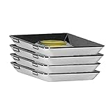 Youning konservierungsschale für Lebensmittel Kreatives Frischhalte Tablet Aufschnittbox Frischhaltedose Umweltfreundliche Brotdose zur Aufbewahrung von Lebensmitteln (4PCS-Schwarz)
