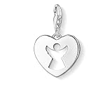 Thomas Sabo Damen Charm-Anhänger Schutzengel-Herz Charm Club 925 Sterling Silber 0869-001-12