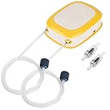 H&RB Aquarium Luftpumpe, Tragbare Aquarium-Luftpumpe Sauerstoffpumpe Leise Membranpumpe, Sauerstoff Luftpumpe Geeignet für Aquarium Zubehör, Aquarium Sauerstoffpumpe Aquarienluftpumpe,D
