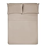 Cosmoplus Jersey-Bettlaken, 4-teilig, mit bis zu 35,6 cm tiefer Tasche, ultraweich, bequem, für alle Jahreszeiten, T-Shirt-Bettwäsche, Beig