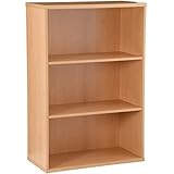 Stabiles Bücherregal aus Holz in buche mit Zwei Regalböden, 120,4 cm hoch | Karb