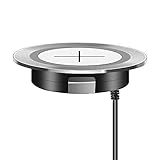 JE Make IT Simple Wireless Charger, Fast Kabelloses Ladegerät Induktive Ladestation Einbau von Furniture Grommet, kompatibel mit iPhone12/12 Mini/12 Pro Max/SE2020/iPhone11,Galaxy S