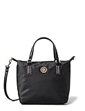 Tommy Hilfiger Poppy Small Tote, Damen Stofftasche, Black, 13x20.5x25.5 cm (W x H L)