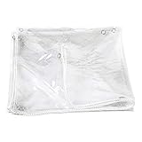 QYMXJ Tarpaulin Clear Heavy Duty Transparent Tarp für Outdoor-Hof-Pflanzen-Markise Überdachung Terrassenüberdachung, 0,35 mm PVC-Glas Durchsichtige wasserdichte Planen-Abdeck