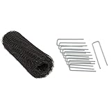 Windhager Vogelschutznetz Vogelabwehrnetz Baumnetz Ortonet schützt Obstbäume, 13 x 13 mm, 5 x 4 m & Metall-Heringe Erdanker Bodenanker Befestigungsanker Befestigungshering, 4 x 14cm x Ø 4mm, 10 Stück