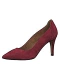 Tamaris Damen Velours-Pumps Rot Leder 40