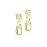 Carissima Gold Damen Drehung Oval Kreol Ohrringe 9k (375) Gelbg