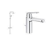 GROHE Tempesta Cosmopolitan System 160 | Brause- & Duschsystem - mit Thermostatbatterie & Eurosmart Cosmopolitan | Badarmatur - Einhand-Waschtischbatterie, mit Mengenbegrenzung | M-Size |