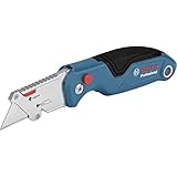 Bosch Professional Universal Klappmesser mit Klingenfach im Metall-Griff (inkl. 2 Ersatzklingen, in Blister) - Amazon Exk