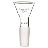 Labasics Pulvertrichter aus Glas mit Kurzem Stiel und 50 mm Spitze O.D. und 24/40 Inner Joint Glass Funnel Filtertrichter Glastrichter (OD 50mm)