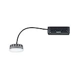 Paulmann 51mm 93078 Nova LED Einbauleuchte Modul 1x6 Watt dimmbar Satin Kunststoff 2700 K Coin, 6 W