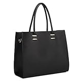 Miss Lulu Handtasche Damen Aktentasche Henkeltasche Unitasche Schultertasche Tote Bag Retro Elegant Groß…