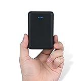 POSUGEAR 10000mAh Powerbank klein Aber stark,mit 2 USB Ausgänge 5V Mini Externer Akku, Tragbares Ladegerät für Handy, Kompatibel mit iPhone, Samsung, Huawei, iPad usw. (Schwarz)