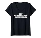 Damen Bester Klimageräte-Tester aller Zeiten T-Shirt mit V