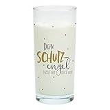 GRUSS & CO 46630 Trinkglas Schutzengel, Glas mit Dekor, 50 cl, Geschenk Eng