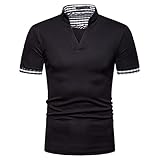 CICIYONER Poloshirts Herren Einfacher Stil, Nähstil 100% Baumwolle Polo Pique Polo Shirt Kurzarm mit Polokragen S M L XL XXL