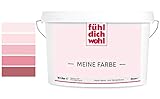 Fühl Dich Wohl Meine Farbe rosa, matte Wandfarbe rosa, hohe Deckkraft, verschiedene Rosafarbtöne zur Auswahl (2,5L, Japanrosa E1-41)