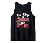 Spirituelle Athleten Alles was ich brauche ist Jesus und Radfahren Tank Top