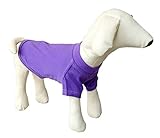 Lovelonglong 2019 Haustierkleidung Hundekostüme Basic Blank T-Shirt Tee Shirts für Große Hunde Lila XXXXL