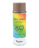 RAYHER HOBBY 34145509 Acryl-Spray, Acryllack, taupe, seidenmatt, Sprühlack für innen und außen, hohe Deckkraft, umweltbewusst spraylackieren, Dose 200