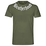 Brotherhood T-Shirt | Bruderschaft | Gang | Bande | Motorrad | Kutte | Biker Militär Grün 2XL