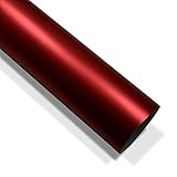 folimac 10 €/m² Rot Chrom Matt Metallic Autofolie Blasenfrei mit Luftkanäle (100cm x 152cm)