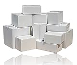 Faltkartons 250x250x350mm Karton Versandkartons einwellig B-Welle - Weiß (60)