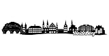Samunshi® Heidelberg Skyline Aufkleber Sticker Autoaufkleber City Gedruckt in 7 Größen (15x2,4cm schwarz)