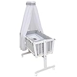 Baby Delux Wiegenset Bettwäsche Set 6-tlg Wiegengarnitur für Babywiege Ausstattung 40x90 Loving B